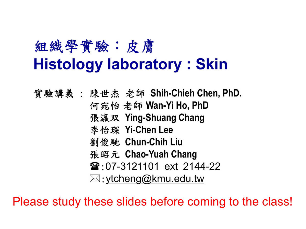 block15_01.jpg - SkinShih-Chieh Chen, PhD.Yu-Tsen Cheng, Yi-Chen Lee, Chun-Chih Liu, Chao-Yuah Chang07-3121101 ext 2144-22 ; ytcheng@kmu.edu.tw